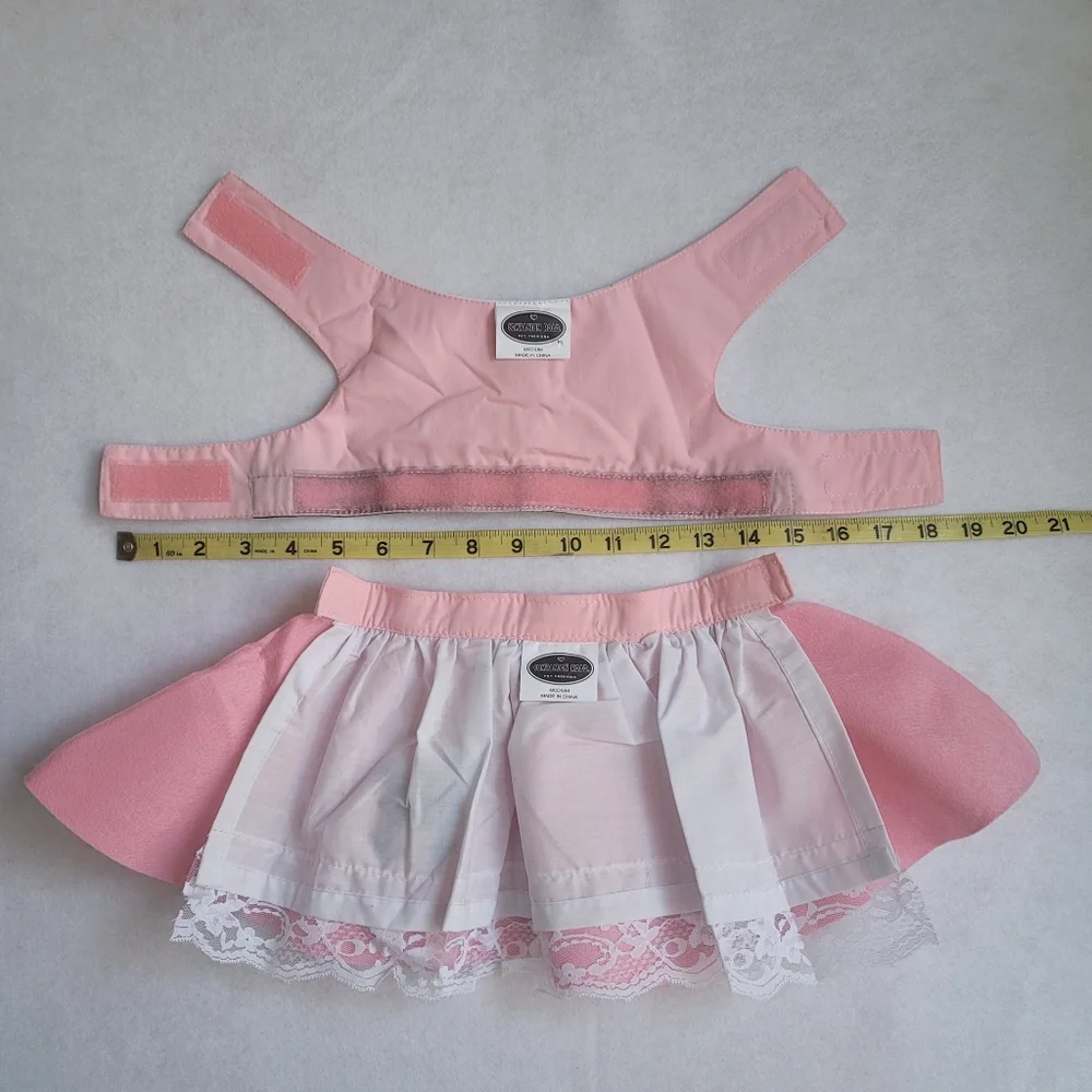 Companion Road Pet Fashions 1950s Pink Lady Poodle Skirt Dog Dress Sz M